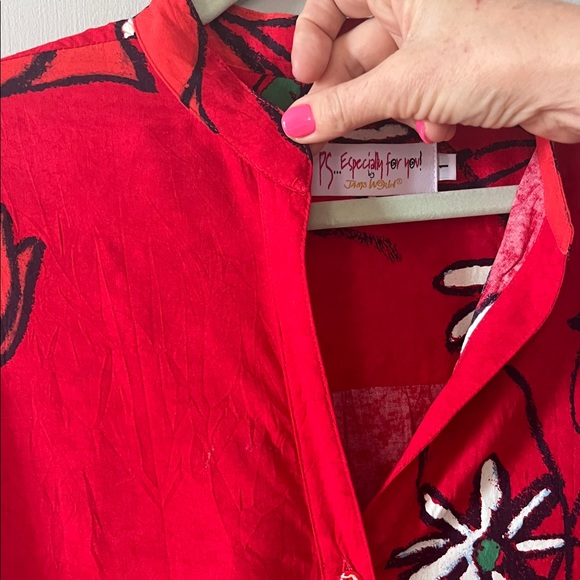Jams World Red Floral Blouse - Picture 3 of 7
